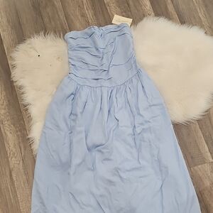 Light Blue Strapless Dress